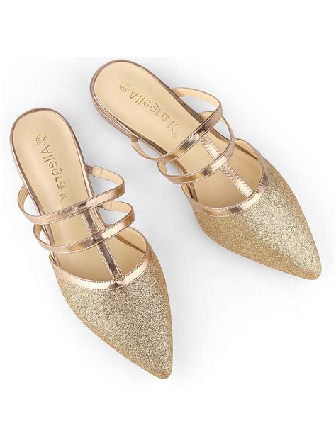 Women's Gold Flats 